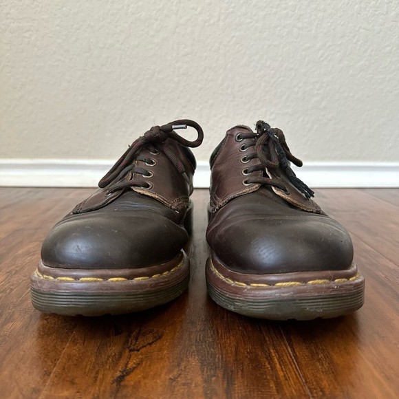 Vintage Dr. Martens Mens Oxford Shoes Brown Leather ENGLAND MADE - Picture 5 of 11